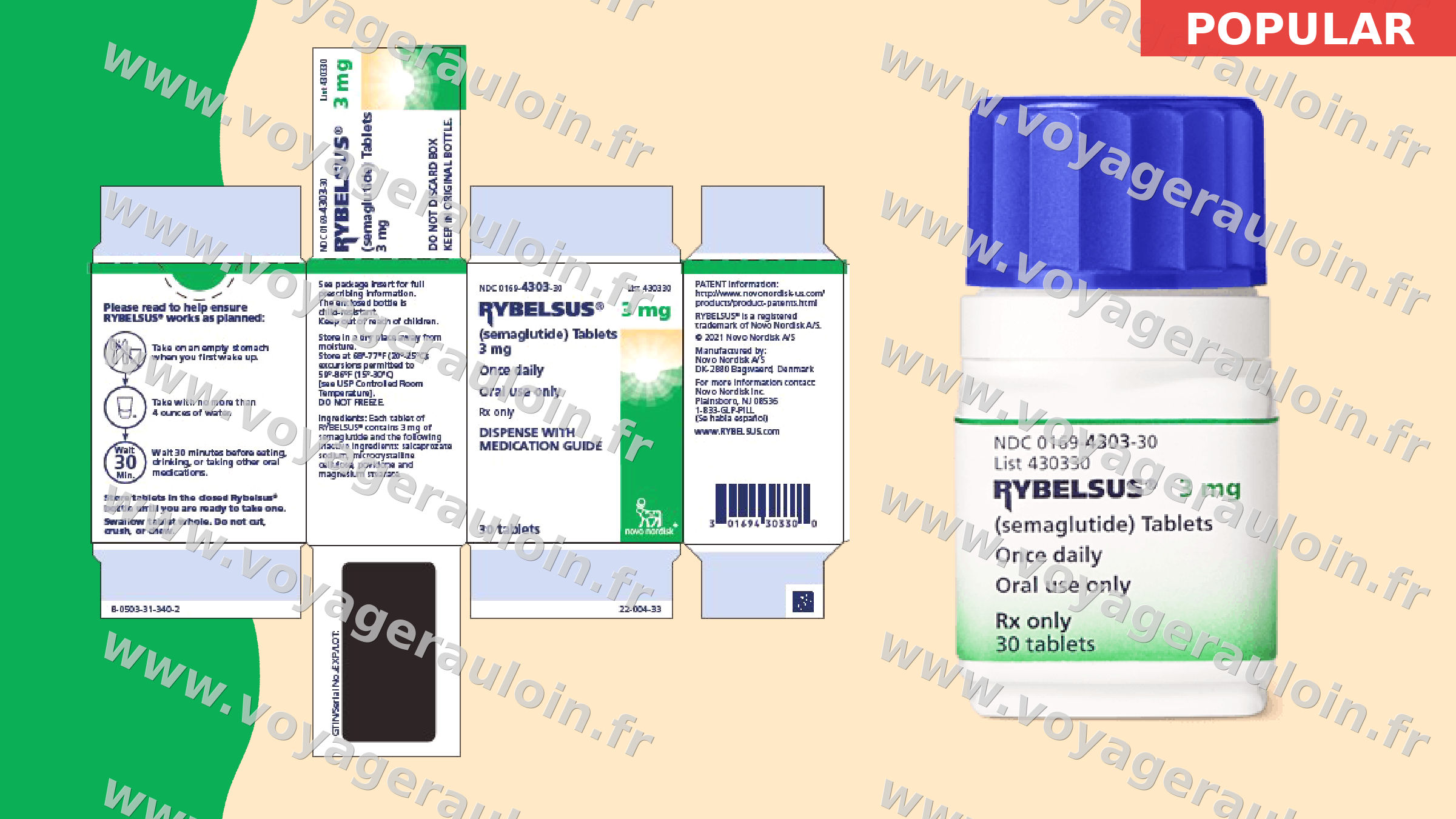 Rybelsus générique (Semaglutide) 14mg — perte de poids & diabète — Meilleur prix dès 18,33€